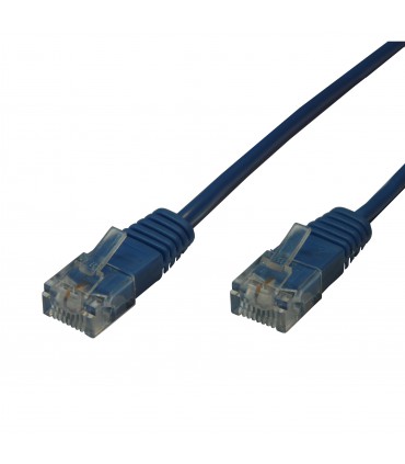  Cordon 1 paire téléphonique bleu avec manchon câblé 4/5 2 mètres 