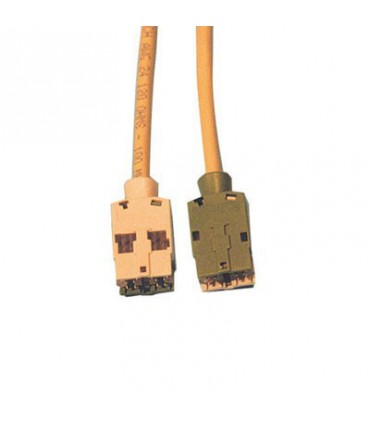  Cordon CBE/CBE câblage droit 120 Ohms LSOH Cat. 5 UTP 2 paires Coq. V/G 5 mètres (fab. spéc.) 