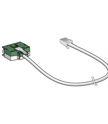  Cordon CBE/RJ45 100 Ohms LSOH Cat. 5 UTP 4 paires Coq. V/G câblage (12345678-63215487) 6 mètres (fab. spéc.) 