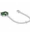  Cordon CBE/RJ45 100 Ohms LSOH Cat. 5 UTP 4 paires Coq. V/G câblage (12345678-63215487) 7 mètres (fab. spéc.) 