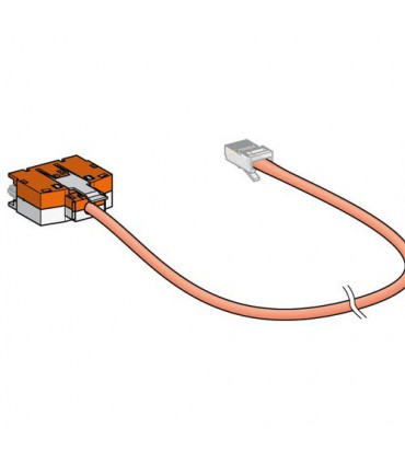  Cordon CBE/RJ45 100 Ohms LSOH Cat. 5 UTP 4 paires Coq. O/G câblage (12345678-12364578) 1 mètre (fab. spéc.) 