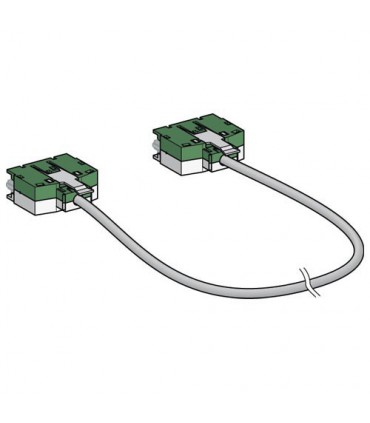  Cordon CBE/CBE câblage droit 100 Ohms LSOH Cat. 5 FTP 4 paires Coq. V/G 7 mètres (fab. spéc.) 