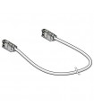 Cordon CBE/CBE câblage droit 100 Ohms LSOH Cat. 5 SFTP 1 paire Coq. métallisée 0.50 mètre (fab. spéc.)