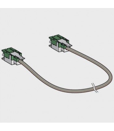  Cordon CBE/CBE câblage droit 100 Ohms LSOH Cat. 6 FTP 2 paires Coq. V/G 7 mètres (fab. spéc.) 
