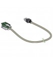  Cordon CBE/RJ45 100 Ohms LSOH Cat. 6 FTP 2 paires Coq. V/G câblage (1234-1236) 1 mètre (fab. spéc.) 