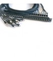Frette panneau 24 ports RJ45/  24 RJ45 mâle 100 ohms Cat. 6A SFTP 4 paires 5 mètres (Fabrication spécifque)