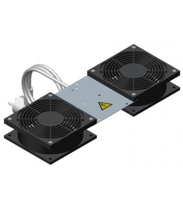  Kit de ventilation pour baie de brassage 19" 2 ventilateurs  