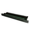 Panneau téléphonique 25 ports rj45 équipé 1U 3/6 4/5 (câblage avec outil Type Krone®)