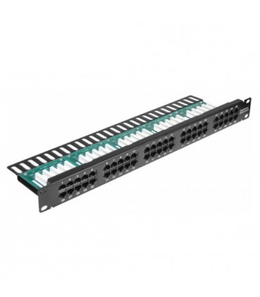  Panneau téléphonique 50 ports rj45 équipé 1U 3/6 4/5  7/8 (câblage avec outil Type Krone®) 