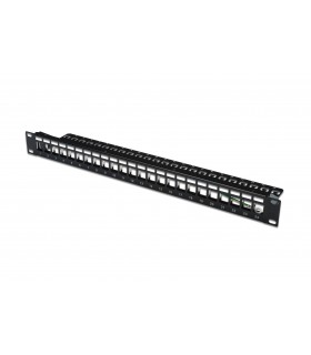  Panneau  de brassage 24 ports RJ45 1U nu noir 