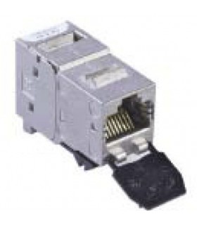  Connecteur Keystone Tyco® AMP-TWIST® Noyau RJ45 Cat. 6A  blindé STP avec volet 