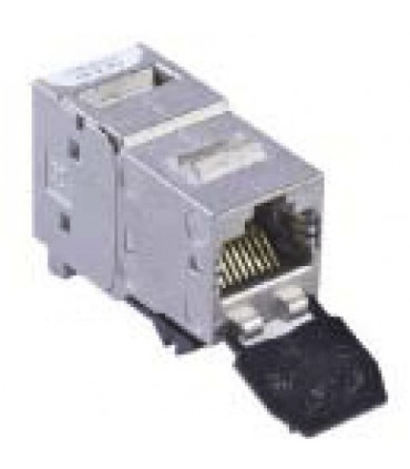  Connecteur Keystone Tyco® AMP-TWIST® Noyau RJ45 Cat. 6A  blindé STP avec volet 
