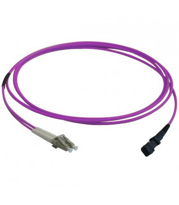  Fibre optique Duplex MTRJ/LC OM4 Multimode 50/125 LSOH rose erika 8 mètres (Fabrication spécifque) 