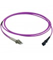  Fibre optique Duplex MTRJ/LC OM4 Multimode 50/125 LSOH rose erika 10 mètres ( fab. spéc.) 