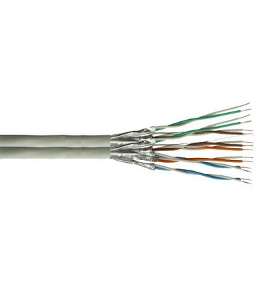  Câble de distribution monobrin 2 x 4 paires Cat. 6 F/UTP blindé 250 MHz LS0H - la couronne de 100 mètres 