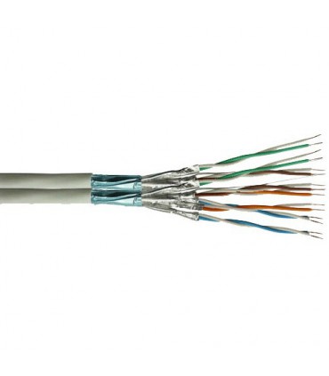  Câble de distribution monobrin 2 x 4 paires Cat.6A F/FTP 500 Mhz LS0H  - la couronne de 100 mètres 