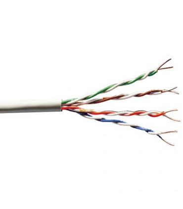  Câble multibrin Cat. 6 U/UTP 4 paires non blindé gris - la couronne de 100 mètres 