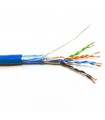  Câble multibrin Cat. 6A F/UTP 4 paires blindé bleu - la couronne de 100 mètres 