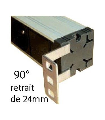  Bandeau rackable 19 "  8 prises CEE 7 2 poles + terre 220 V avec Inter (montage horizontal 1U) 