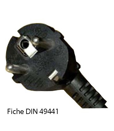  Bandeau rackable 19 "  8 prises CEE 7 2 poles + terre 220 V avec Inter (montage horizontal 1U) 