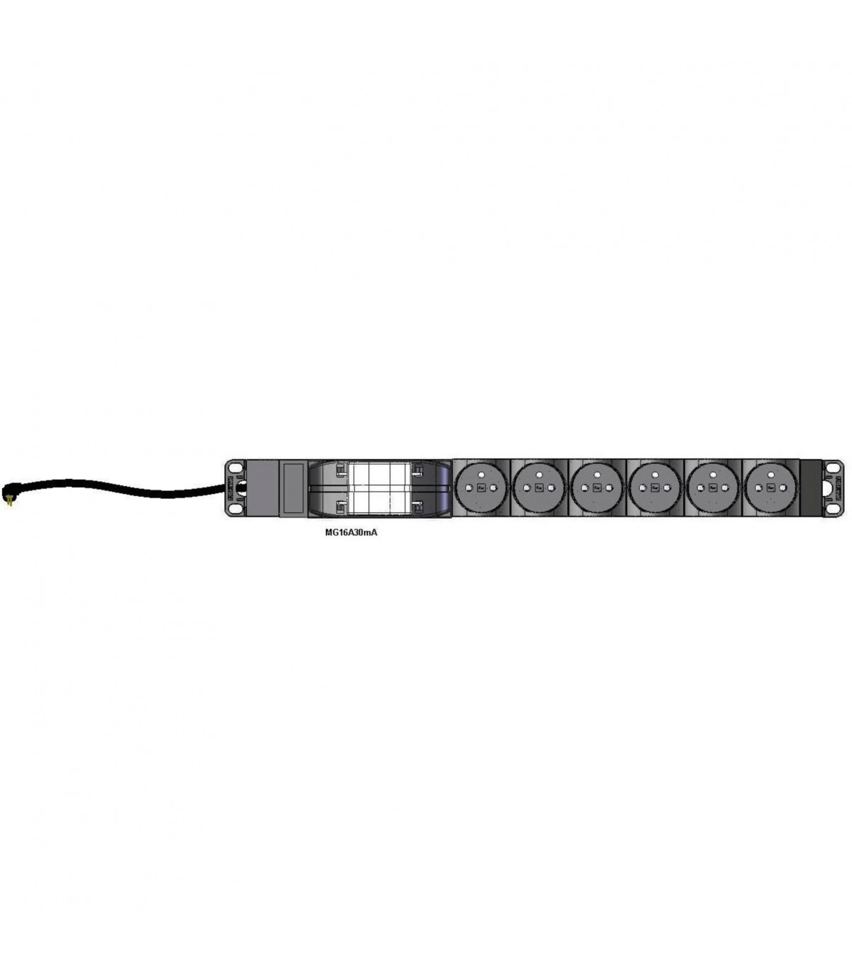 reglette 8 prises pc; bandeau d'alimentation rackable, PDU, multiprise  rackable 8 prises pc, bandeau d'alimentation 1U