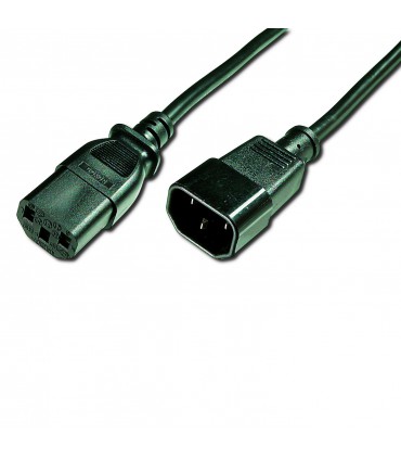  Rallonge d'alimentation IEC C14 Europa mâle / IEC C13 Europa  femelle 1.80 mètre noir 