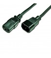  Rallonge d'alimentation IEC C14 Europa mâle / IEC C13 Europa  femelle 1.80 mètre noir 