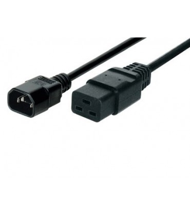 Cordon d'alimentation IEC C14 Europa mâle / IEC C19  femelle 1.80 mètre noir 