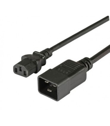  Cordon d'alimentation IEC C13 Europa femelle / IEC C20  mâle 1.80 mètre noir 
