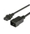  Cordon d'alimentation IEC C13 Europa femelle / IEC C20  mâle 1.80 mètre noir 
