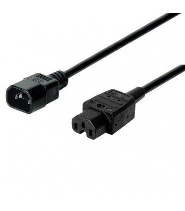  Cordon d'alimentation IEC C14 Europa mâle / IEC C15  femelle 1.80  mètre noir 