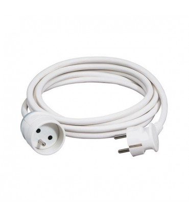  Rallonge électrique 2 poles + terre mâle /femelle blanc 25 mètres ( fabrication spécifique) 