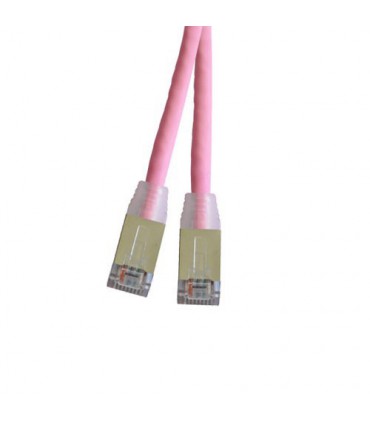 Cordon Cat. 6 RJ45 F/UTP avec manchons rose 30 mètres