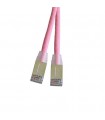  Cordon Cat. 6 RJ45 F/UTP avec manchons rose 40 mètres 