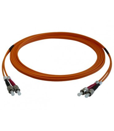 Fibre optique Duplex ST/ST OM1 Multimode 62,5/125 LSOH orange 9 mètres (Fabrication spécifque)