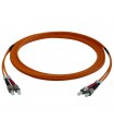 Fibre optique Duplex ST/ST OM1 Multimode 62,5/125 LSOH orange 40 mètres (Fabrication spécifque)