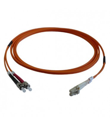 Fibre optique Duplex ST/LC OM1 Multimode 62.5/125 LSOH orange 14 mètres (Fabrication spécifque)