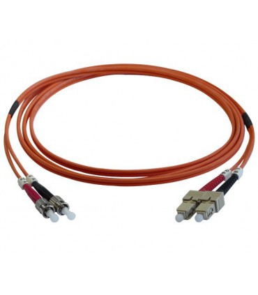 Fibre optique Duplex SC/ST OM1 Multimode 62.5/125 LSOH orange 13 mètres (Fabrication spécifque)