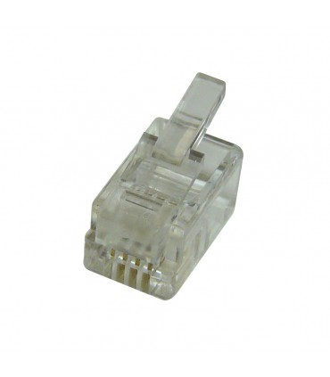  Connecteur RJ9 4/4 pour câble rond 4 contacts non blindé 