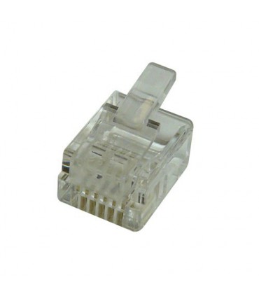  Connecteur RJ12 6/6 pour câble rond 6 contacts non blindé 