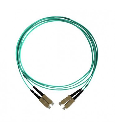 Fibre optique Duplex SC/SC OM3 Multimode 50/125 LSOH turquoise 35 mètres (Fabrication spécifque)