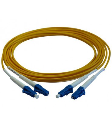Fibre optique Duplex LC/LC OS2 Monomode 9/125 LSOH jaune 16 mètres (Fabrication spécifque)