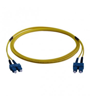 Fibre optique Duplex SC/SC OS2 Monomode 9/125 LSOH jaune 25 mètres (Fabrication spécifque)