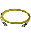 Fibre optique Duplex ST/ST OS2 Monomode 9/125 LSOH jaune 8 mètres  (Fabrication spécifque)