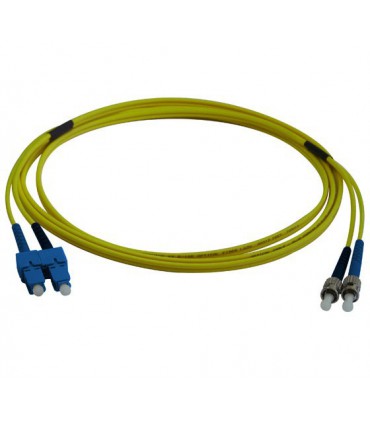 Fibre optique Duplex SC/ST OS2 Monomode 9/125 LSOH jaune 30 mètres (Fabrication spécifque)