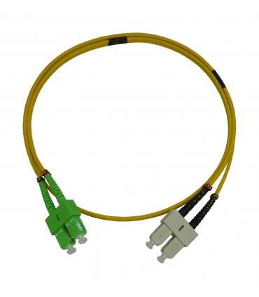  Fibre optique Duplex SC/SC-APC OS2 Monomode 9/125 LSOH jaune 15 mètres (fab. spéc.) 