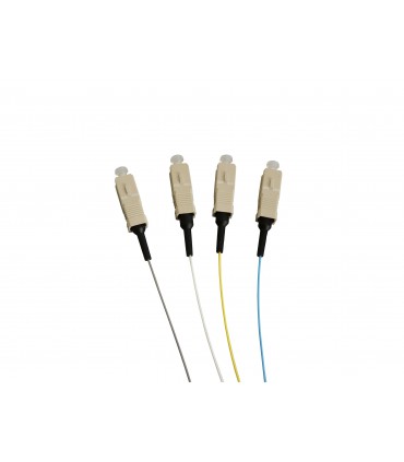  Fibre préconnectorisée 4 brins SC/SC OM1 Multimode 62.5/125 LSOH 100 mètres (Fabrication spécifque) 