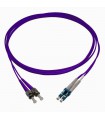 Fibre optique Duplex SC/LC OM3 Multimode 50/125 LSOH violet 3 mètres