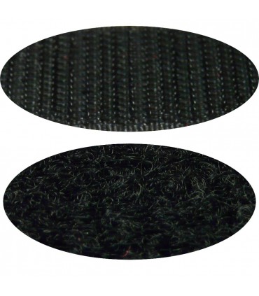 Rouleau de Velcro® adhésif à laine de 25 mètres noir largeur 25mm à découper 

