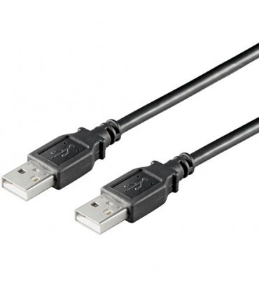Cordon USB 2.0 type A mâle / type A mâle noir 1 mètre